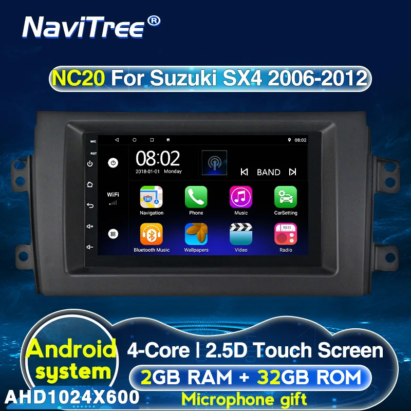 Автомагнитола 2 ГБ + 32 Android мультимедийный видеоплеер для Suzuki SX4 2006-2011 2012 2013