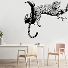 Леопардовая большая наклейка на стену в виде животного, искусство, роспись, домашний декор, винил PH236