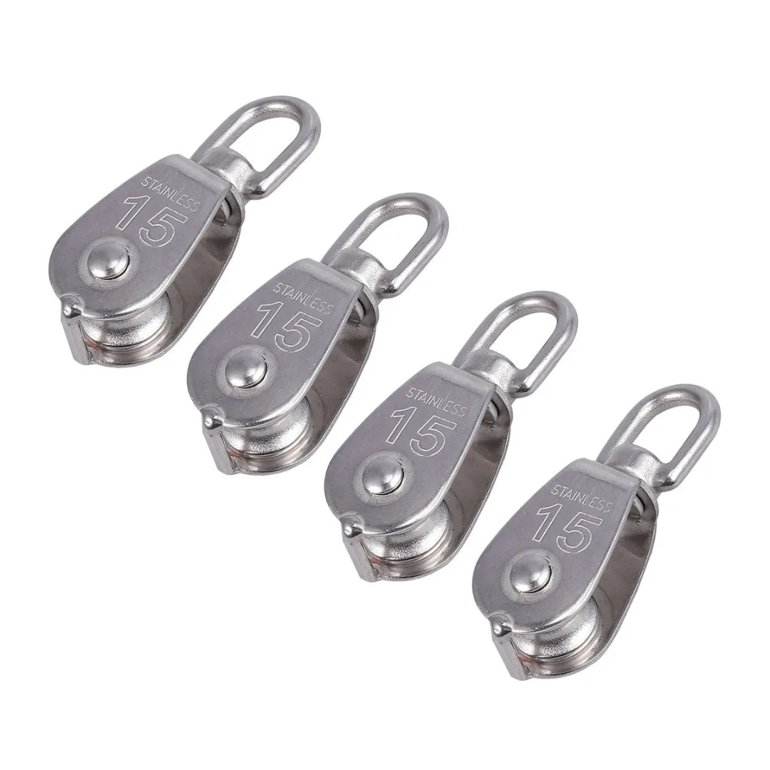 1 шт. Нержавеющая сталь шкив с одним колесом поворотный подъемный канат