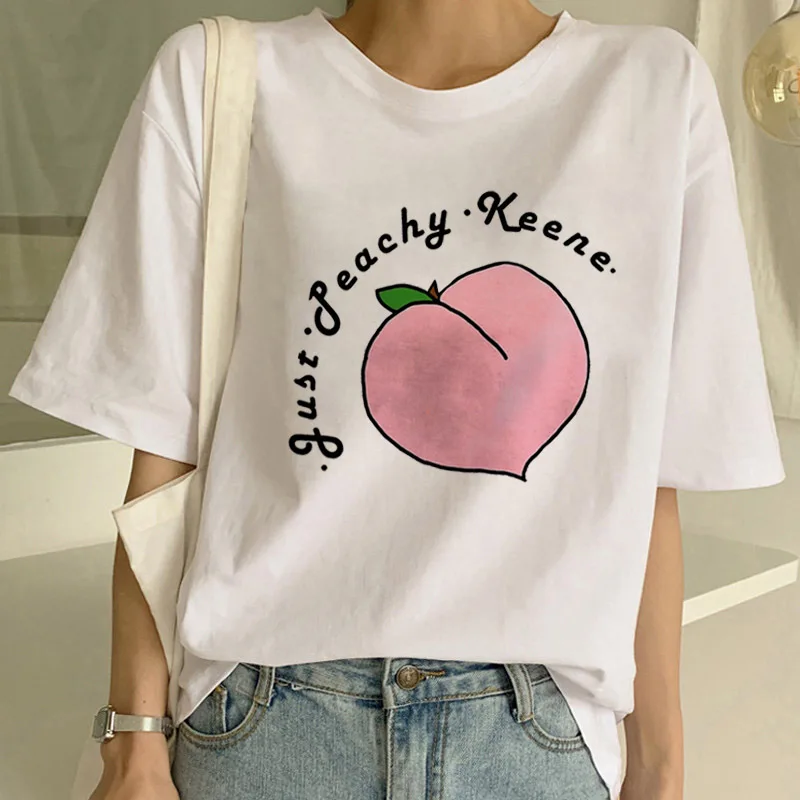 Женская футболка с принтом фруктов повседневная Милая в Корейском стиле