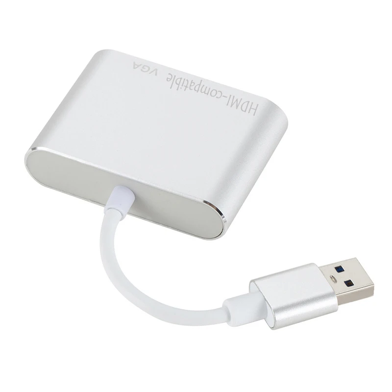 Адаптер VGA совместимый с USB3.0 и HDMI 4K HD 1080P многоэкранный 2-в-1 переходник USB на