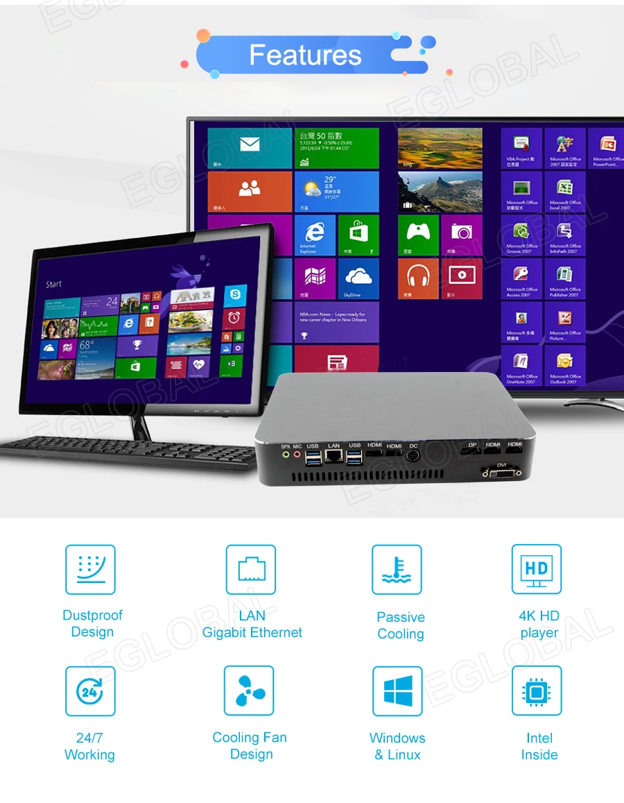 Topton i9 Gamer Мини ПК, Intel Core I3 9100F/I5 9400F/i7 8700F Nvidia GTX1050TI 4GB GDDR5 2* HDMI2.0, 1* DP, 1* DVI 4 display port