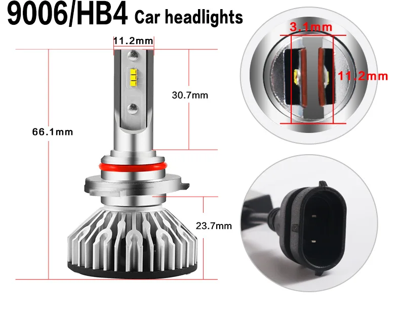 2x H7 светодиодный автомобильный светильник H4 H1 H3 H11 9005 HB3 9006 HB4 9012 HIR2 Супер авто фары лампы зэс чип 10000LM 6000 К туман светильник s 12V 24V