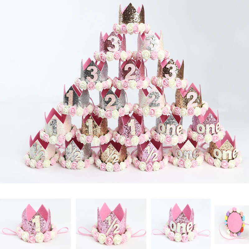 Головной убор на день рождения для маленьких девочек и мальчиков 1 2 3 лет