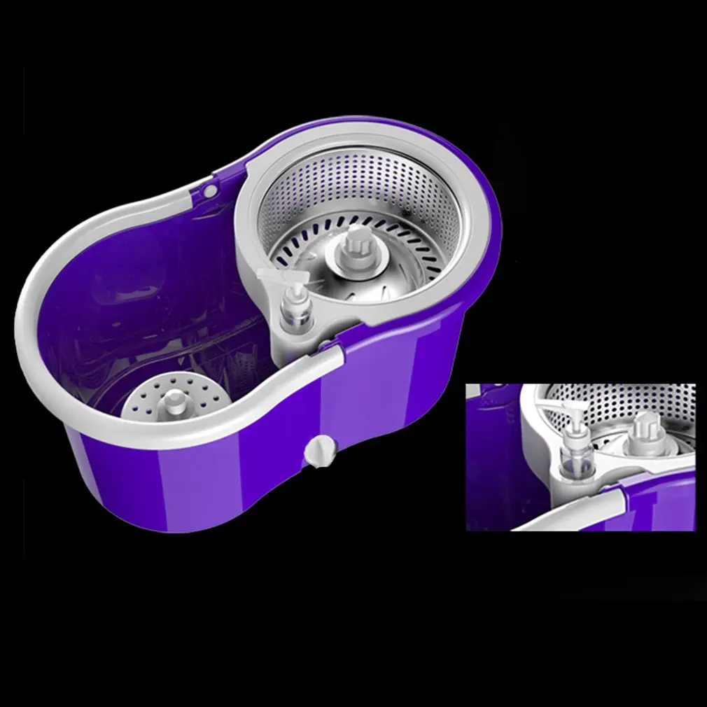 360 Rolling Magic Floor Spin Mop Hands-free Spin Mop Bucket Set Foot Pedal Rotating Floor Mop with 2 Microfiber Mop Heads