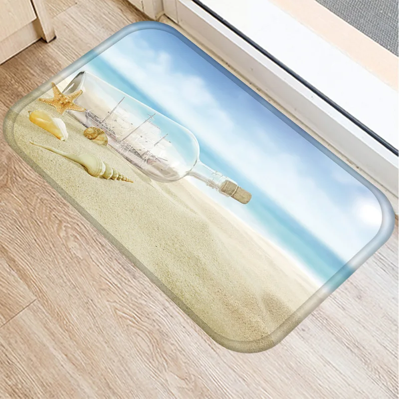 Коврик для морской двери нескользящий ковер с рисунком звезды океана пляжа