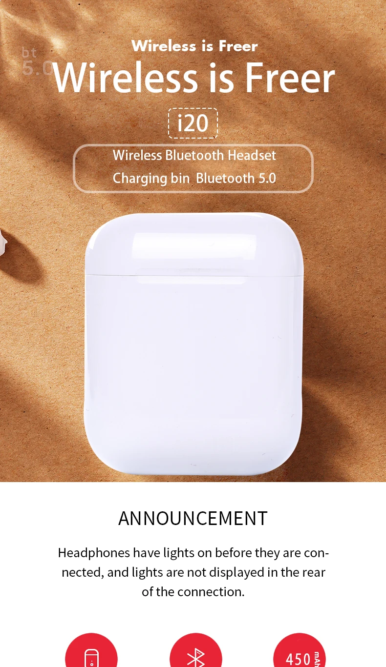 Istoreshop последняя i20 tws Беспроводная bluetooth-гарнитура Realtek чип для iPhone и Android i10/i12/i20/i80/i100/i200/i200XR/i1000