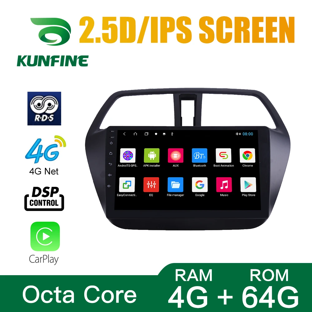 Восьмиядерный 1024*600 Android 10 0 автомобильный DVD GPS навигационный плеер Deckless стерео