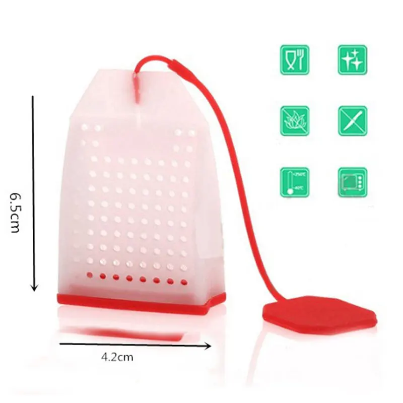 

4pcs Silicone Tea Strainer Tea Infuser Tea Bag Reusable Accessory Kitchen Supplies H88F