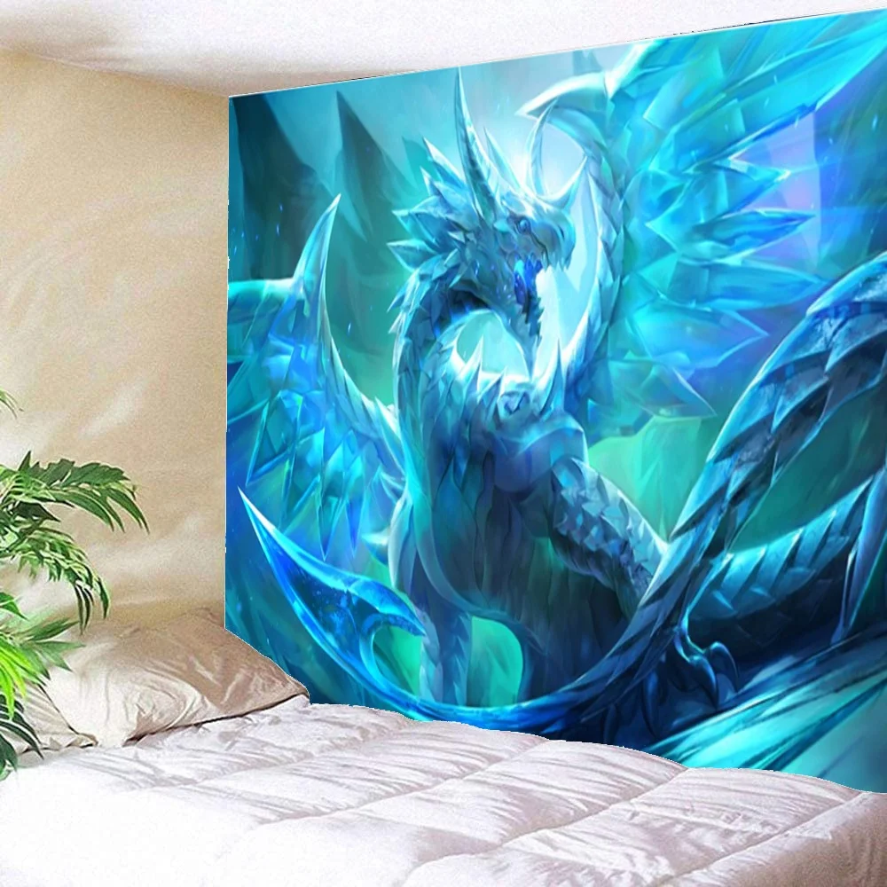 Гобелен с мультяшным драконом настенная подвесная ткань гобелен кружевные