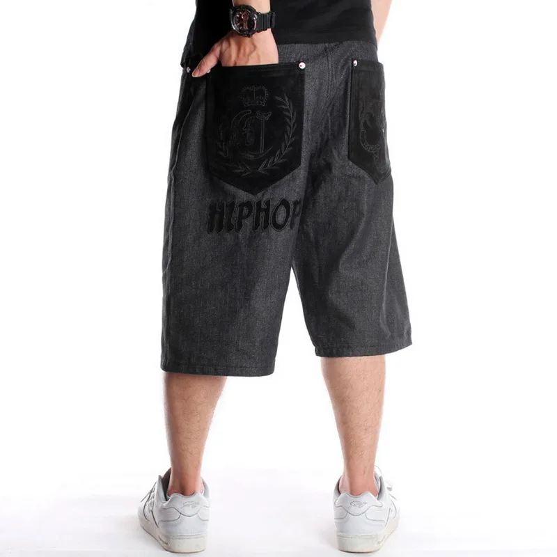 Летние широкие брюки в стиле хип-хоп с вышивкой свободные джинсы