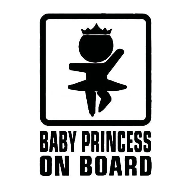 

Personality BABY PRINCESS ON BOARD Warning Car Sticker Automobiles Motorcycles Exterior Accessories Reflective Vinyl Decals