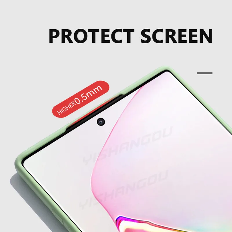 Для Samsung A51 A71 A50 A70 S20 S21 FE чехол из жидкого силикона мягкий для A31 A21S ультра S10 S9 плюс