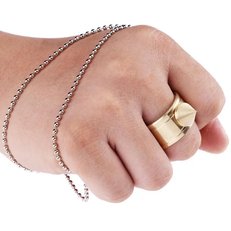 Латунное женское кольцо для самозащиты инструмент выживания на природе с