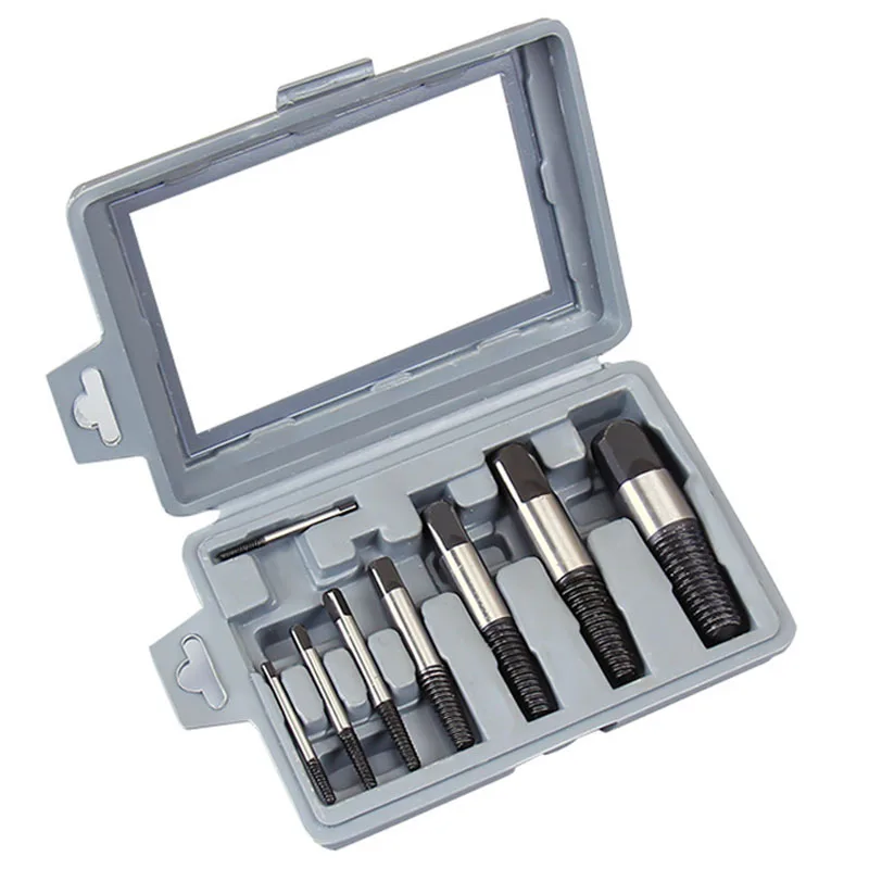 

8pcs Broken Damaged Screwdriver Extractor Drill Bit Alloy Steel Double Side Screw Center Drill Bits Removal Tools Set