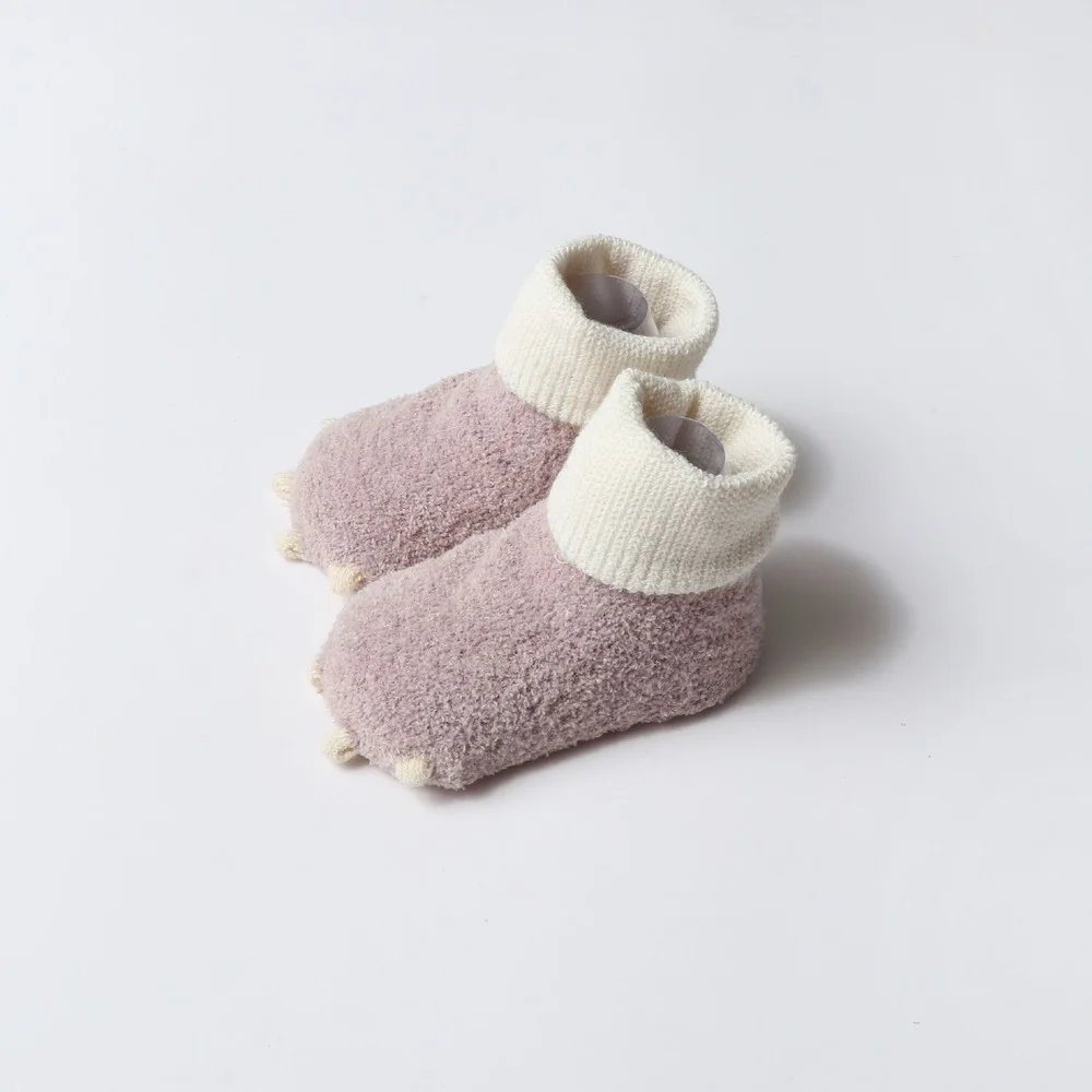 

Newborn Winter Baby Fleece Warm Socks Cotton Floor Non-slip Sock Cute Animal Shape Baby Girls Boys Middle Cute Socks for 0-18M