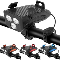 4000mah bicycle light mobile phone holder bike front light waterproof bike flashlight with 4 6 3 inch phone mount