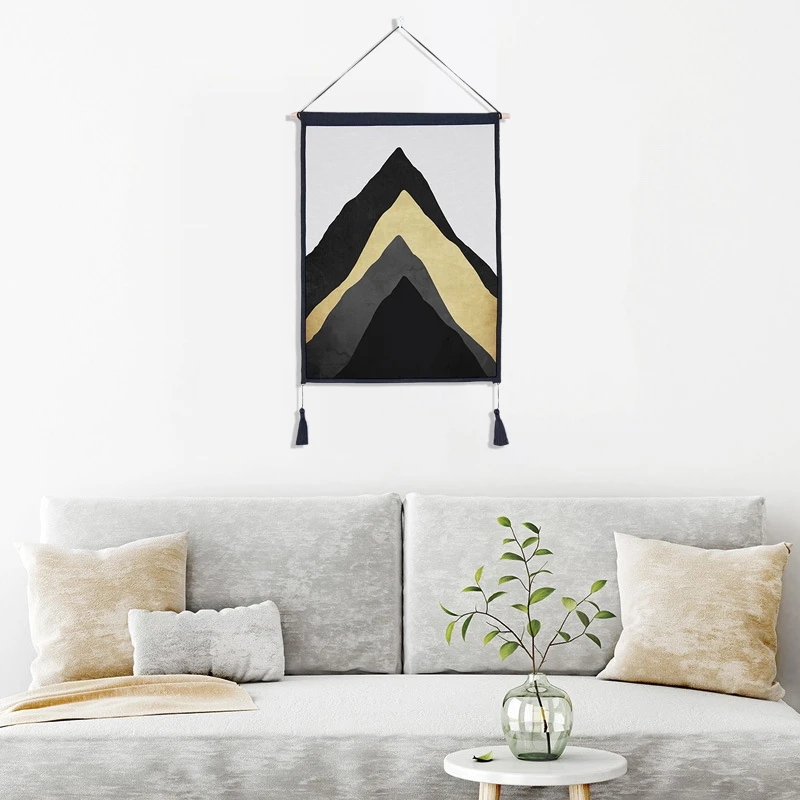 

Nordic Simplicity Wall Hanging Tapestry Ridge Wall Art Background Cloth Home Wall Decor Tapestry 45X65cm