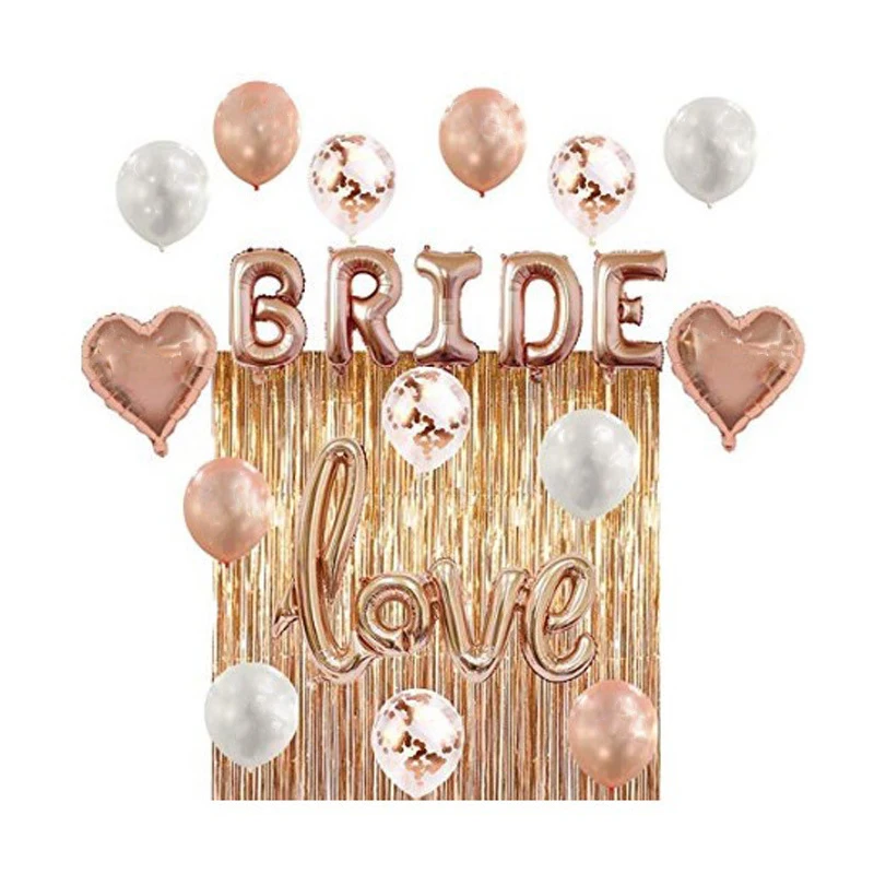 Розовое золото буквы &quotBride to be&quot Фольга шар Свадебные украшения Baby Shower Святого