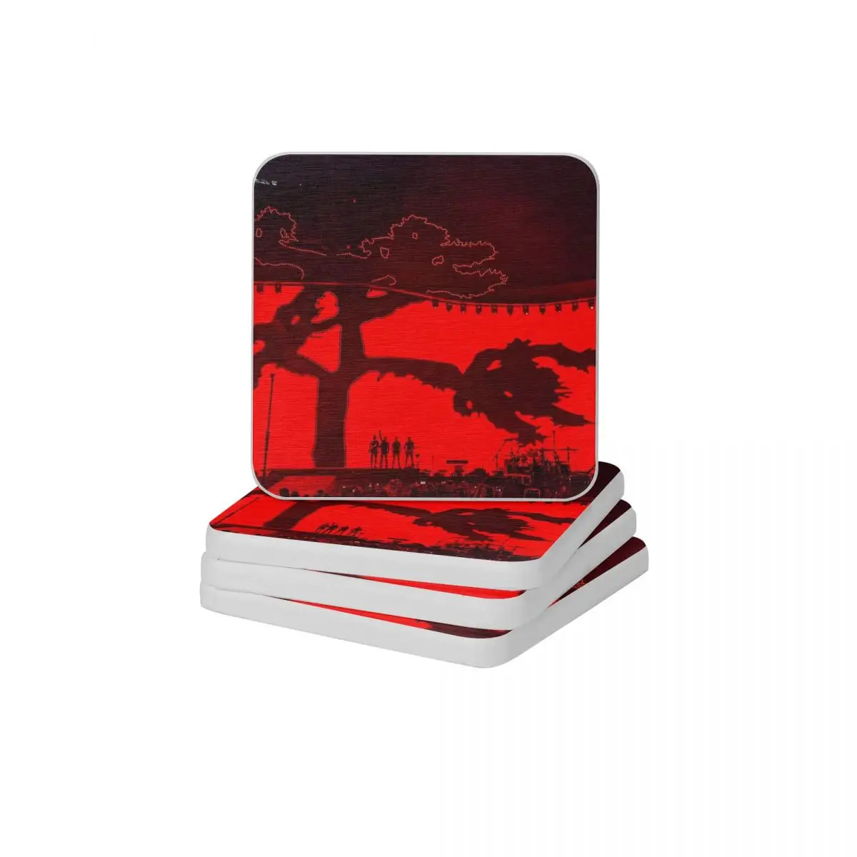 

U2 Joshua Tree Melbourne 2019 Diatomite Square Round Shape Coaster Multifunction Cup Bonsai Mat Soap Toothbrush Pad 10x10cm