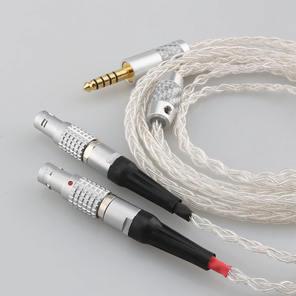 Hi-Fi 100% чистое серебро 8 ядер 2 5 мм 4 3 XLR наушники кабель для наушников фокусного