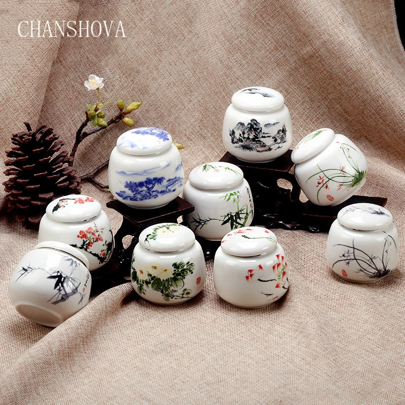 CHANSHOVA Классический китайский стиль белый фарфоровый чайный ящик мини