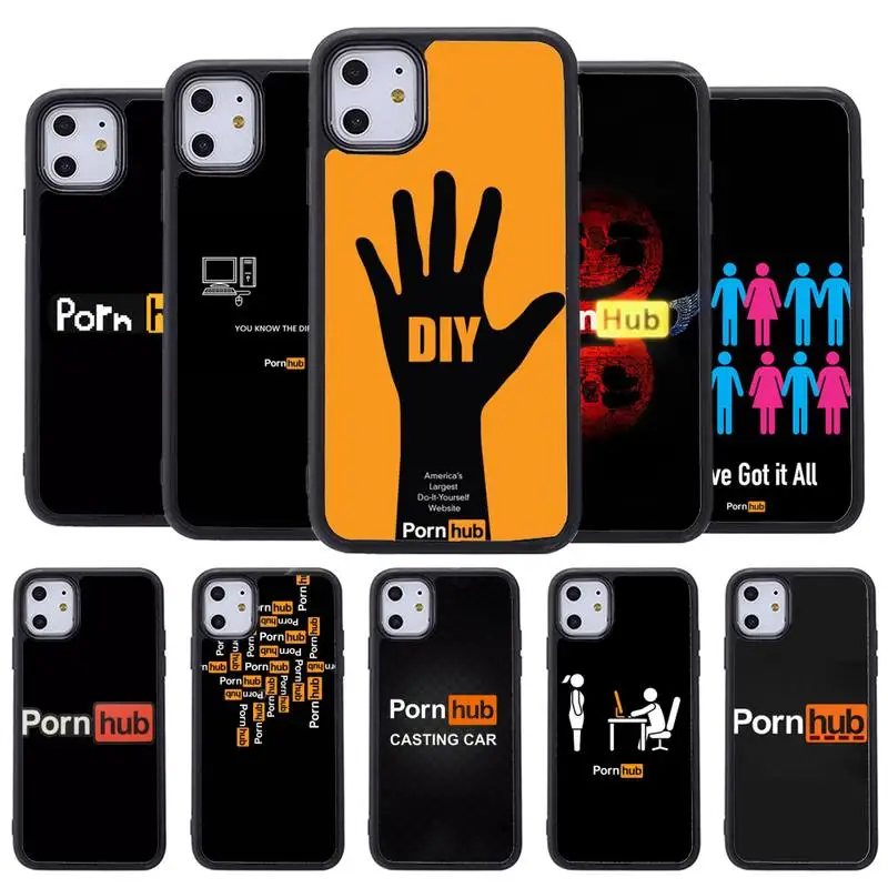 

Pornhub Phone Case For Iphone 5 SE 2020 6 6s 7 8 plus X Xr XS 11 12 13 Mini Pro Max PC Fundas Cover