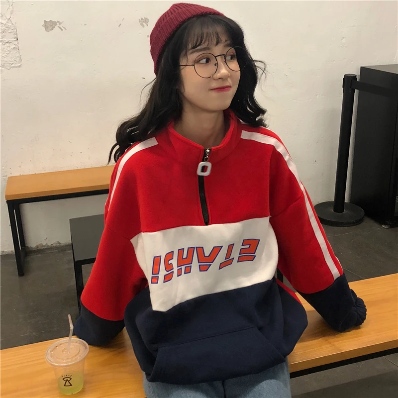 Свитер с высоким воротником Женская Толстая Свободная куртка на флисовой