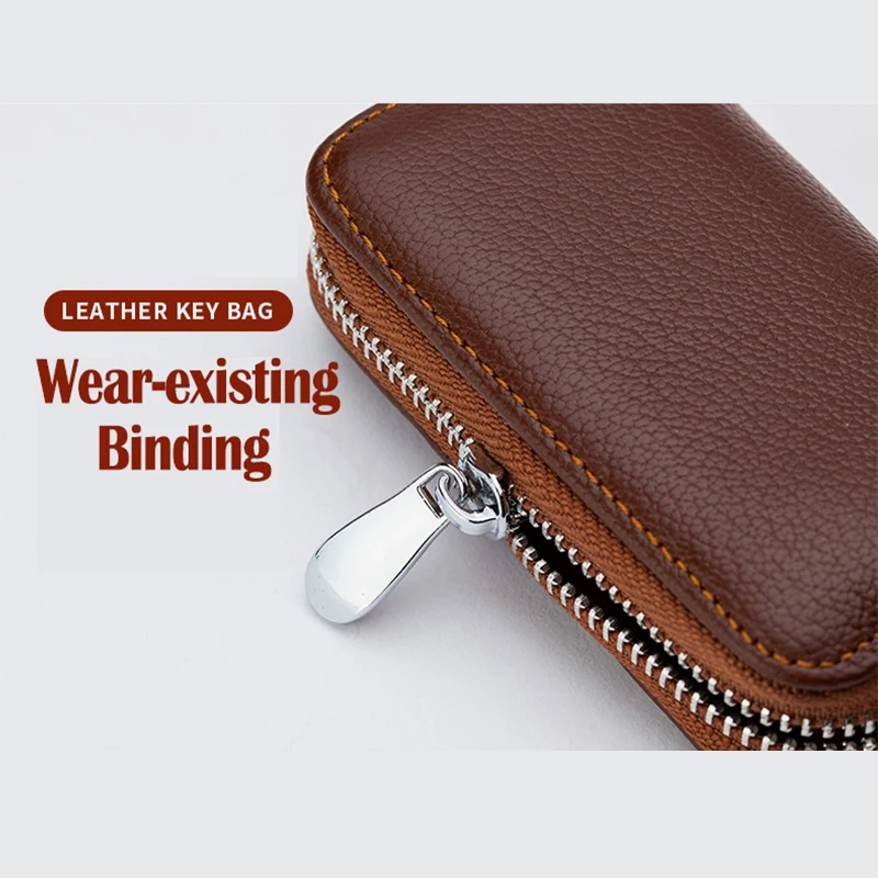 Чехол для автомобильного ключа с дистанционным управлением из натуральной кожи