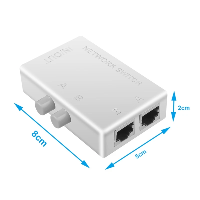 Мини 2 Порты и разъёмы RJ45 RJ-45 сетевой коммутатор gigabit Ethernet коробка Коммутатор на