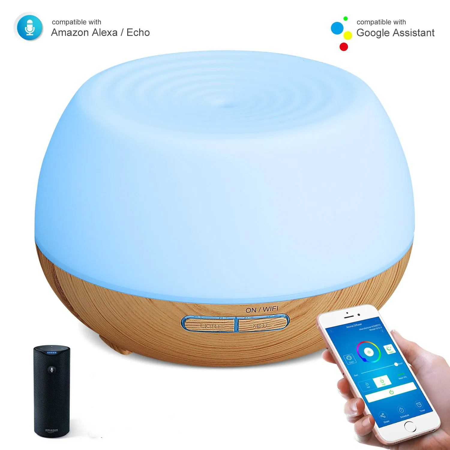 Умный Wifi беспроводной диффузор для ароматерапии эфирного масла с Alexa Google App