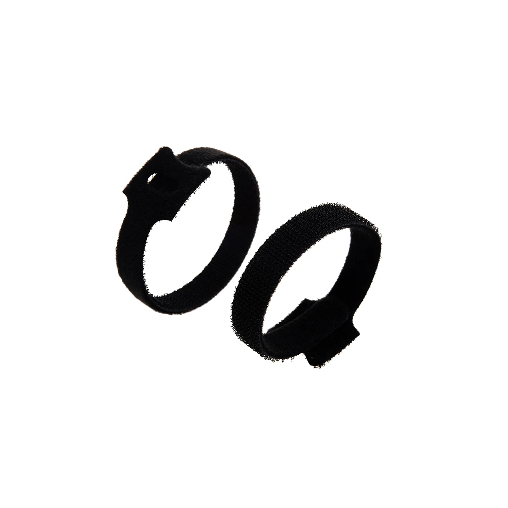 

100pcs Adjustable Reusable Black Cable Multi-Purpose Hook and Loop Cord Ties Reusable Cable Ties Durable Nylon Cable Zip Ties