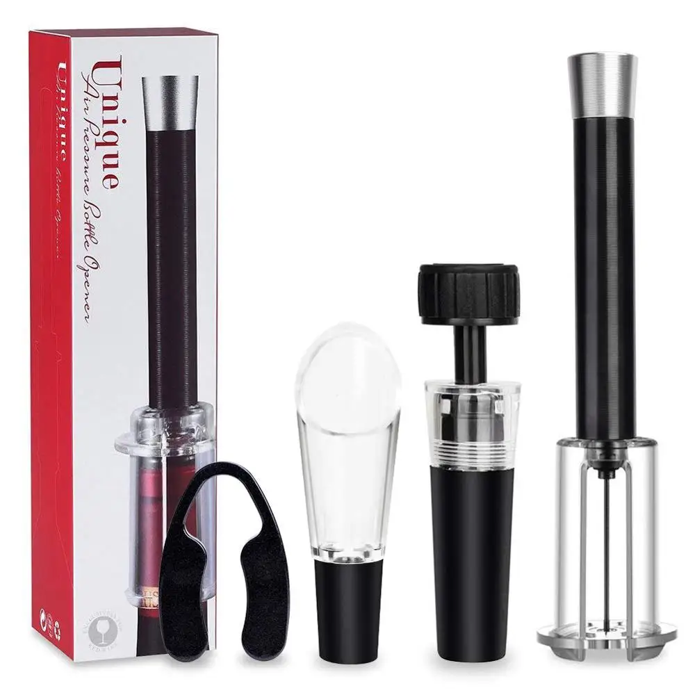 Набор открывалок для вина комплект из 4 предметов с насосом высокого давления