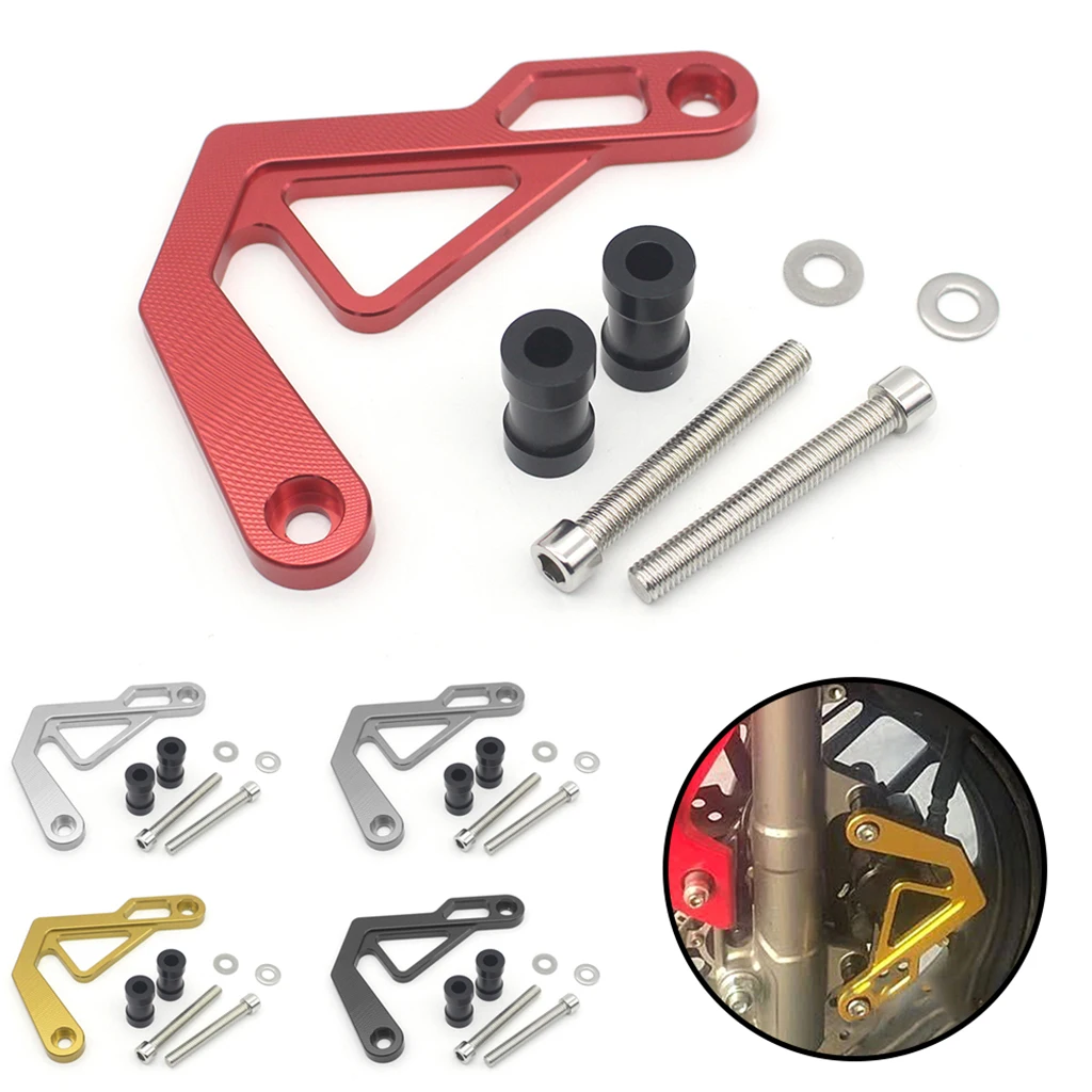 

Gray Motorcycle Front Brake Caliper Guard Cover Protector, CNC Aluminum, with