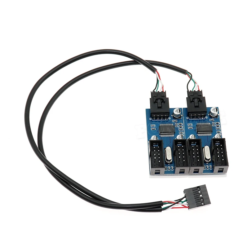 USB 9 pin Материнская плата USB-разъем штекер чехол для ПК Внутренний от 1 до 4