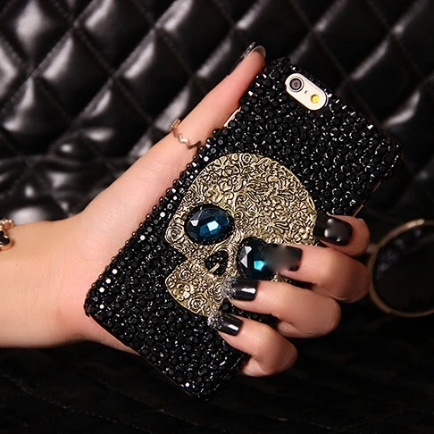 

Luxury Tiger Leopard Diamond Rhinestone Crystal Bling Phone Cases For iphone 11 Pro MAX X XS MAX XR 6 6S 7 8 Plus Skull Cover