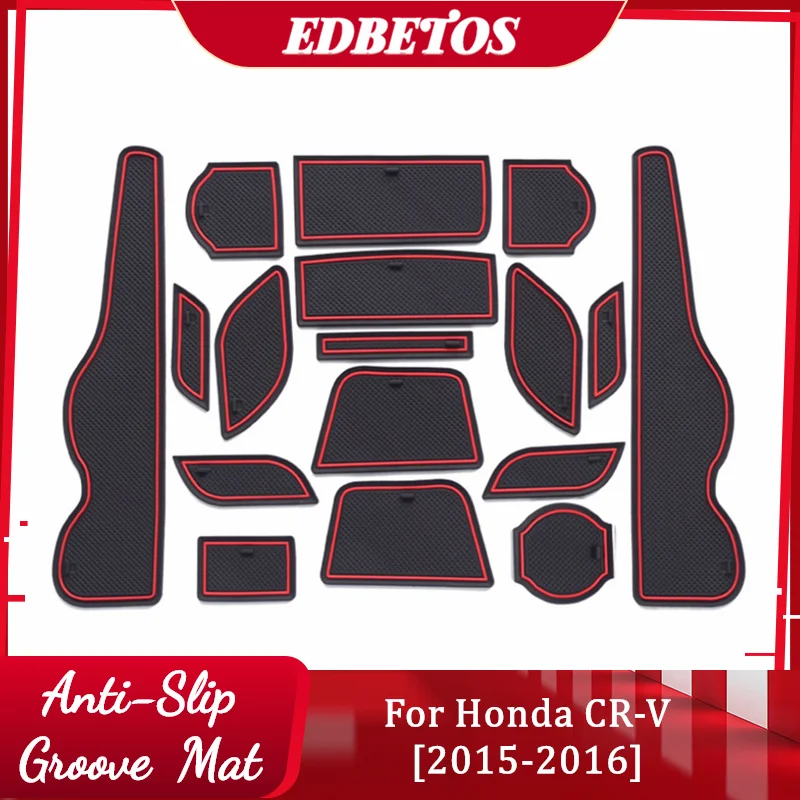 

Anti-Slip Gate Slot Cup Mat For Honda CR-V CRV 2015 2016 4th Gen Facelift CR V Accessories Rubber Non-Slip Mats Coaster