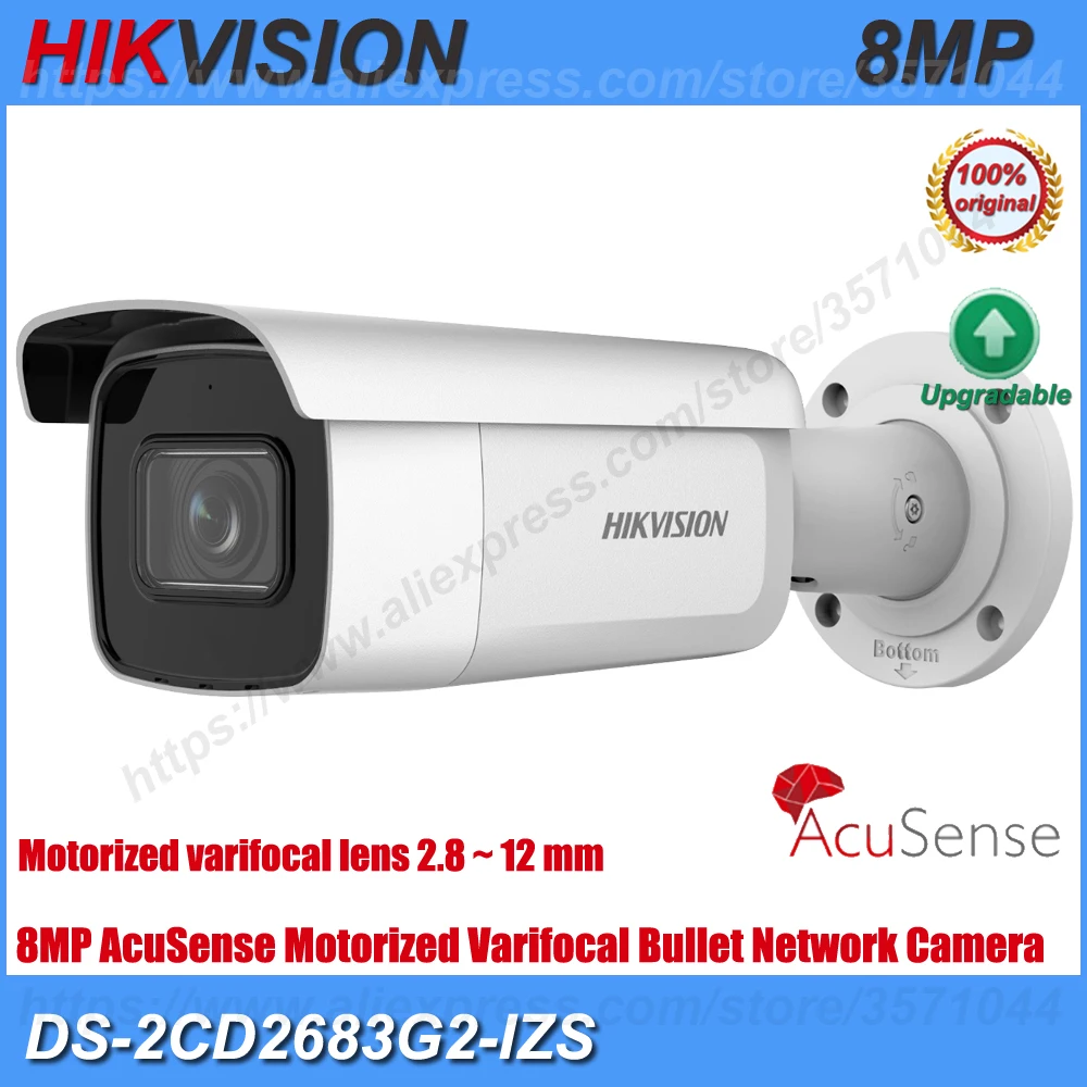 

Original Hikvision DS-2CD2683G2-IZS 8MP POE 4K AcuSense Bullet Network IR Camera Varifocal Fixed Zoom IP66 H.265+