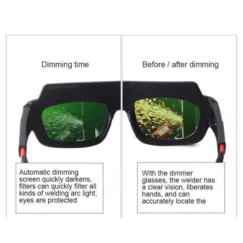 

Solar Automatic Blackening Welding Goggles Safety Glasses Professional Lens EJ
