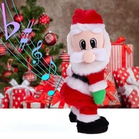 2021 christmas new year 14 inch musical electric twerk singing dancing santa clause hip shake figure twisted hip toys