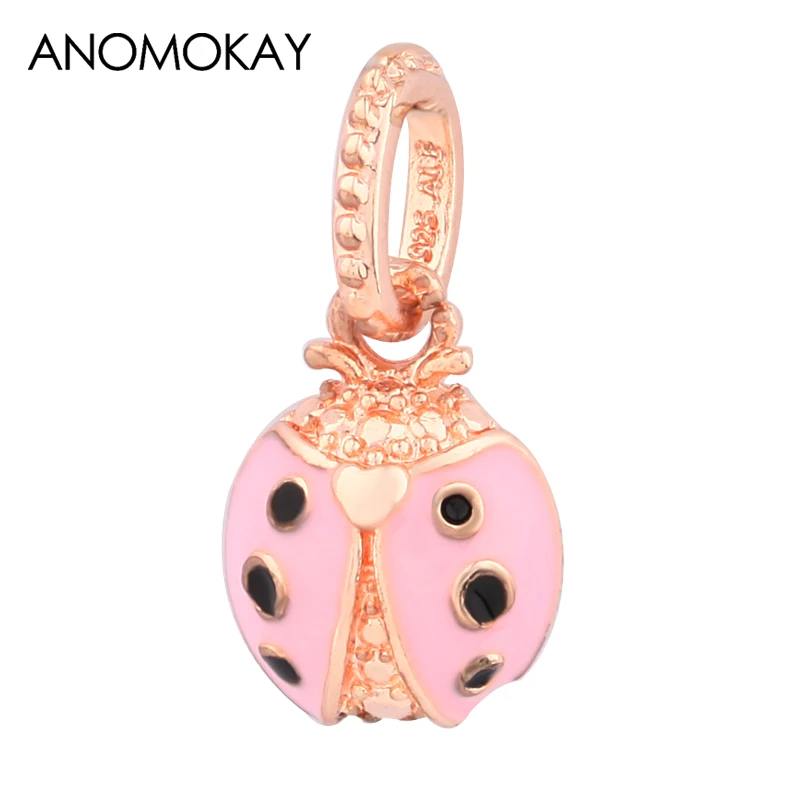 Классические Подвески в виде божьей коровки anomокей из розового золота подходят