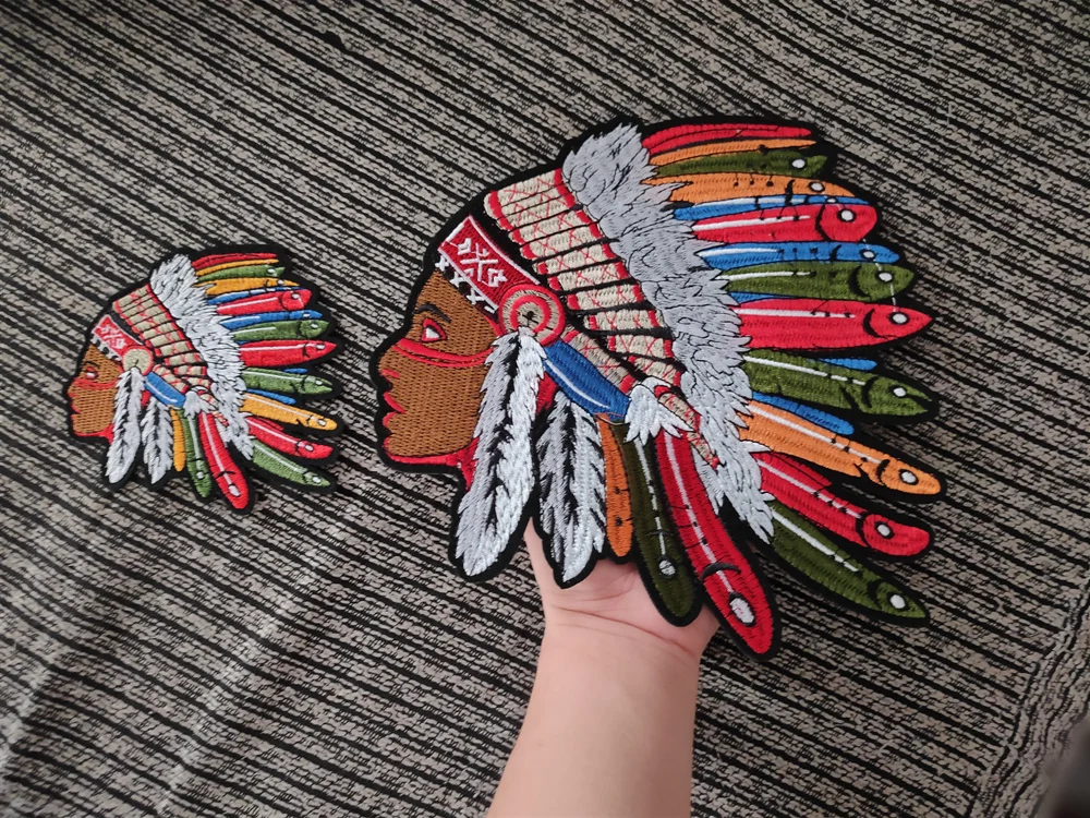 Нашивки сделай сам в стиле панк индийская голова цветная вышивка ткань женская