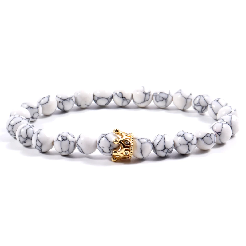 Новинка классический мужской браслет ручной работы из искусственного камня