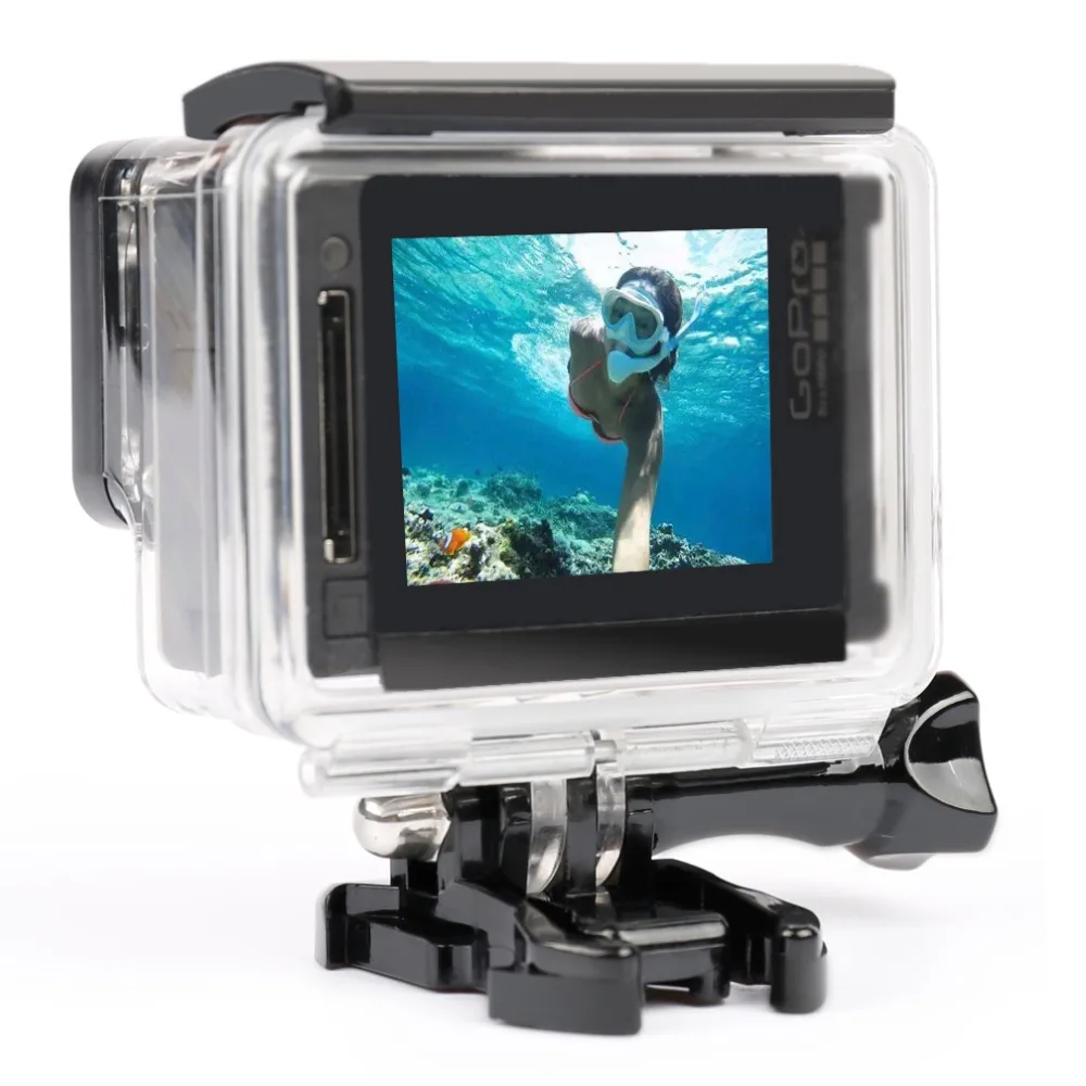 Go Pro аксессуары водонепроницаемый чехол для Gopro Hero 3 + (Plus)/4 защитный подводного