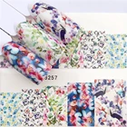 Наклейки для ногтей с листьями растений, цветами, розами, цветными цветами, листьями, наклейки для ногтей, декоративные Водные Наклейки для ногтей