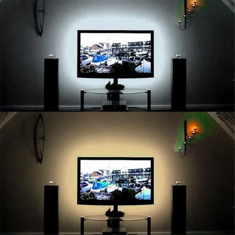 5V Светодиодные ленты светильник ТВ 3528 SMD HD лампы Диод гибкой ПК Экран Подсветка и