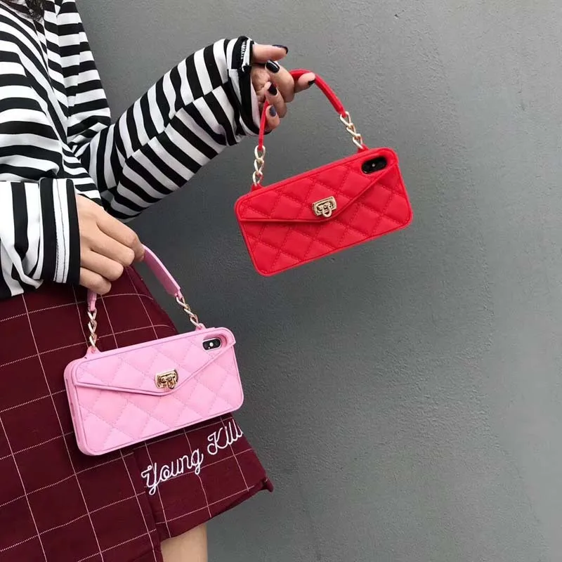 

Full Silicone Bracelet Card Pocket Phone Case For IPhoneXS Max 7 8 Iphone 13 Pro Case Crossbody Necklace Strap Iphone 11 Case