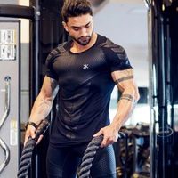 new fashion t shirt jogger sporting skinny tee shirt male gyms fitness bodybuilding workout 2 colors tops crossfits clothing