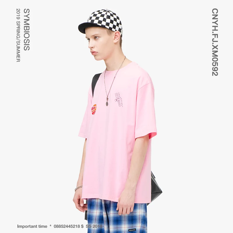 VIISHOW 2019 летние новые свободные футболка с короткими рукавами для мужчин Круглый