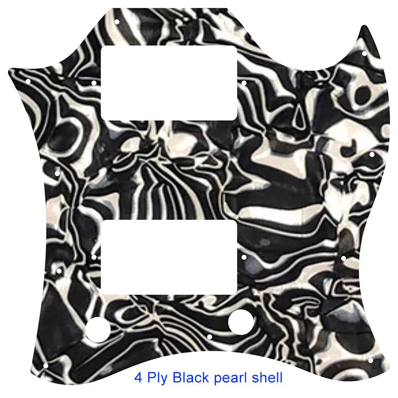 Pleroo гитарные Запчасти-для Gib standard SG Full Face Гитара Pickguard Route PAF Humbuckers Scratch Plate - Цвет: black pearl shell